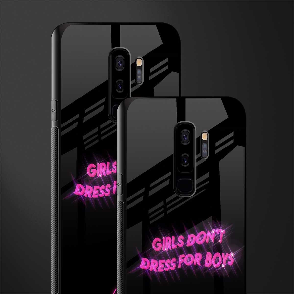 girls don't dress for boys glass case for samsung galaxy s9 plus image-2