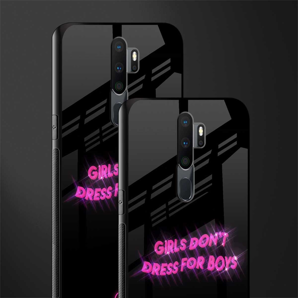 girls don't dress for boys glass case for oppo a5 2020 image-2