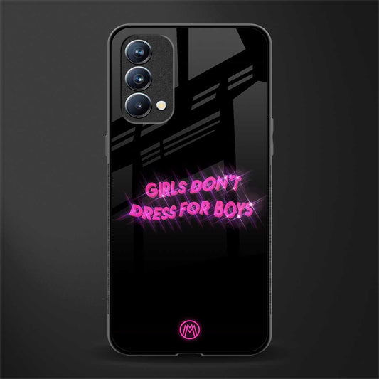 girls don't dress for boys glass case for oppo f19 image