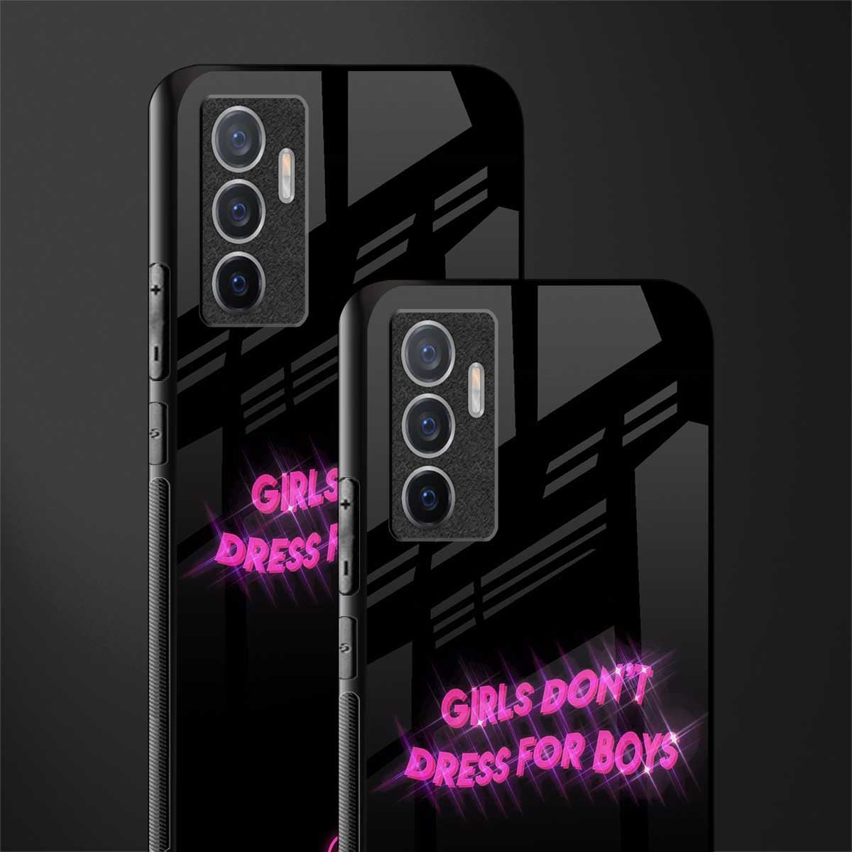 girls don't dress for boys glass case for vivo v23e image-2