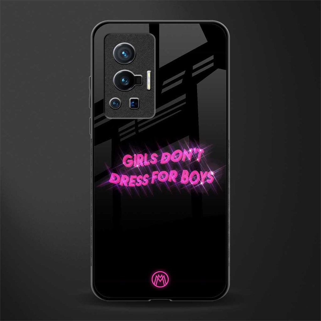 girls don't dress for boys glass case for vivo x70 pro image