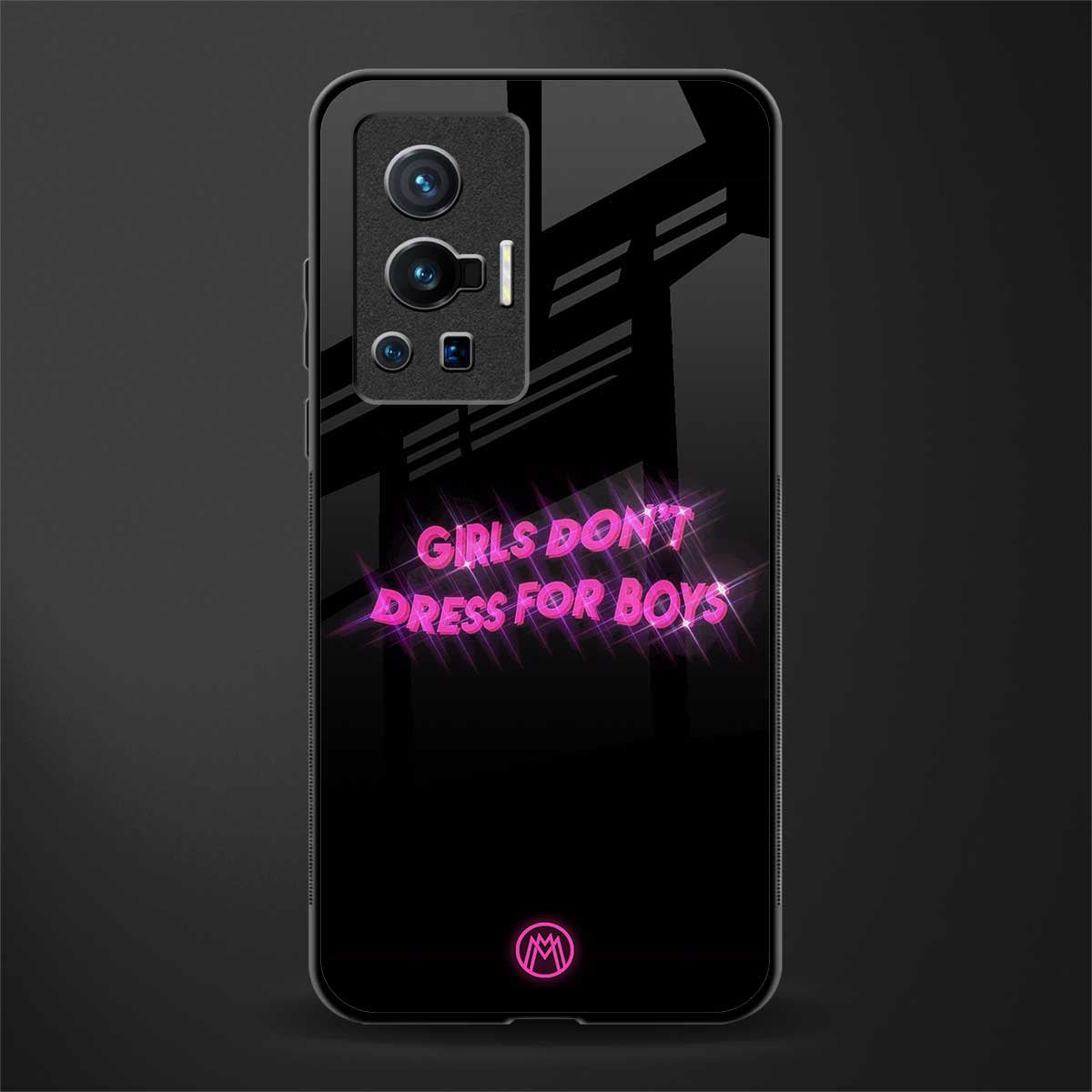 girls don't dress for boys glass case for vivo x70 pro image