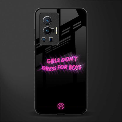 girls don't dress for boys glass case for vivo x70 pro image