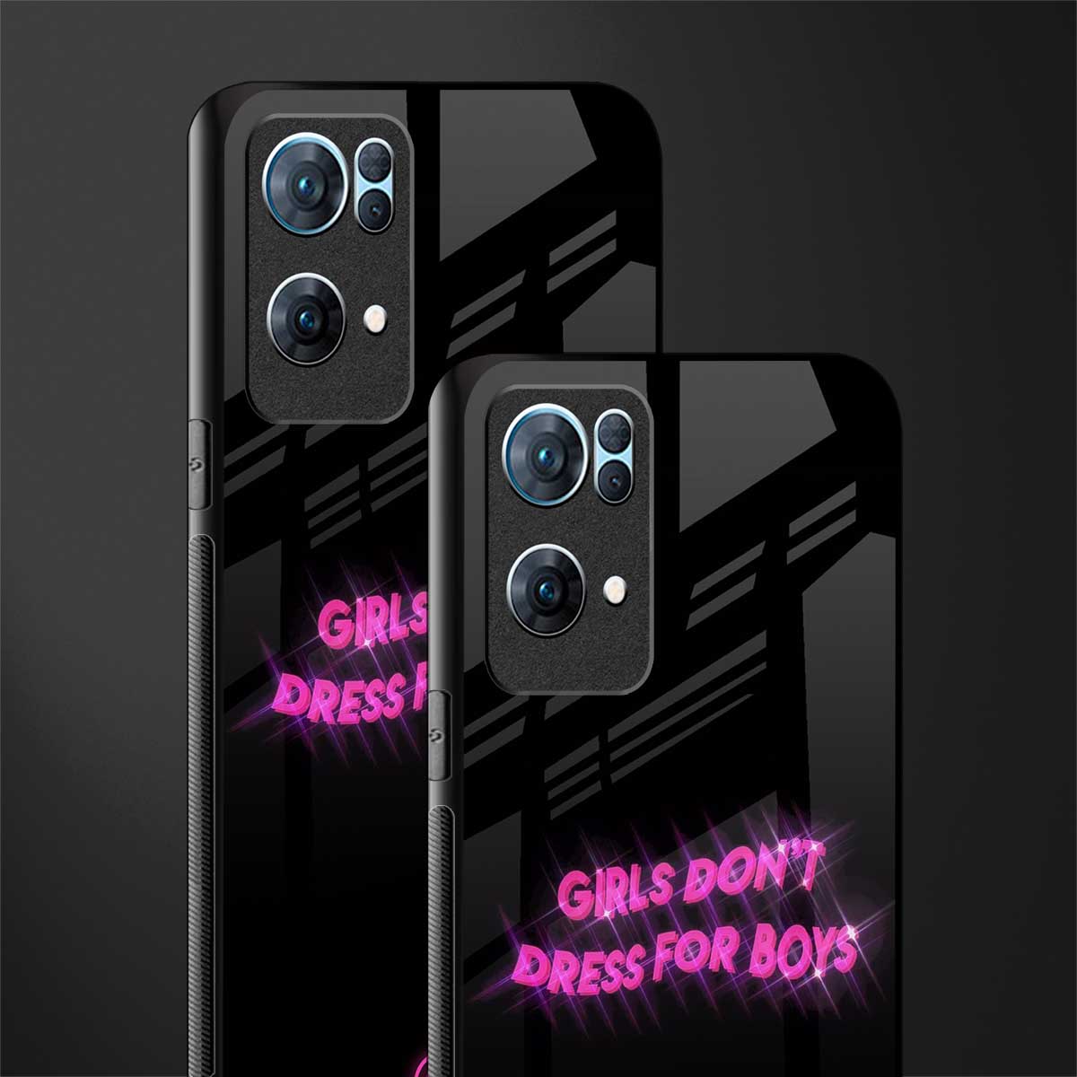 girls don't dress for boys glass case for oppo reno7 pro 5g image-2