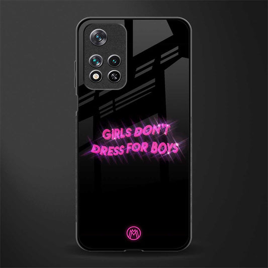 girls don't dress for boys glass case for poco m4 pro 5g image