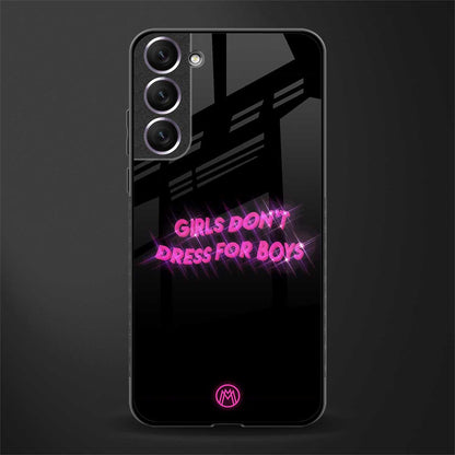 girls don't dress for boys glass case for samsung galaxy s21 plus image