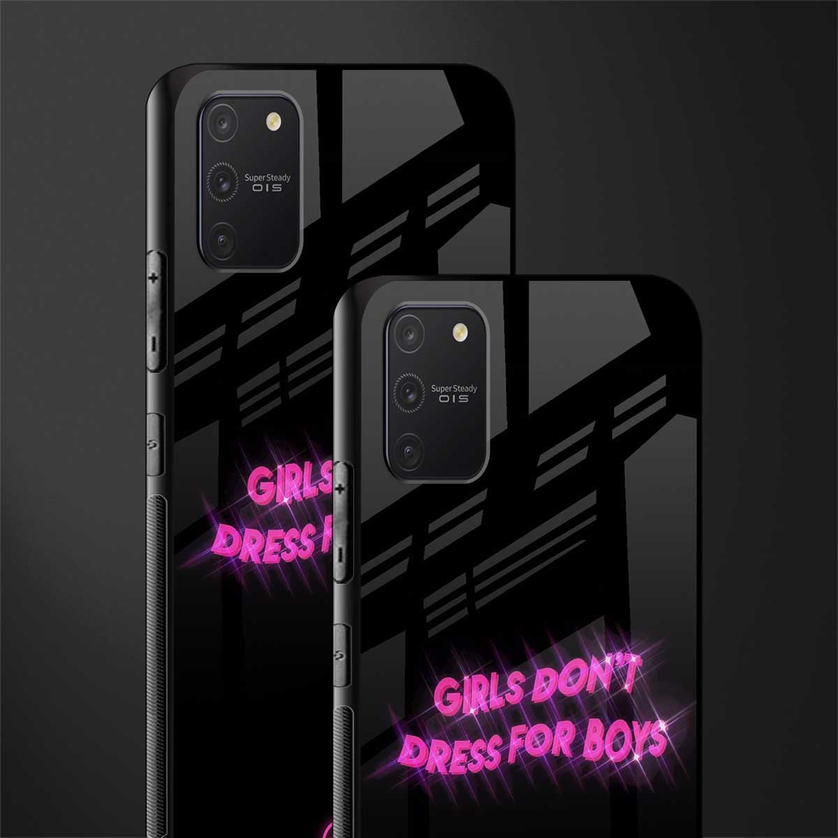 girls don't dress for boys glass case for samsung galaxy a91 image-2