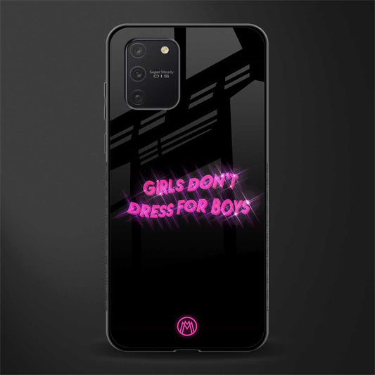girls don't dress for boys glass case for samsung galaxy a91 image
