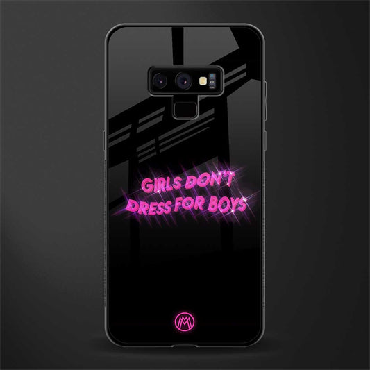 girls don't dress for boys glass case for samsung galaxy note 9 image