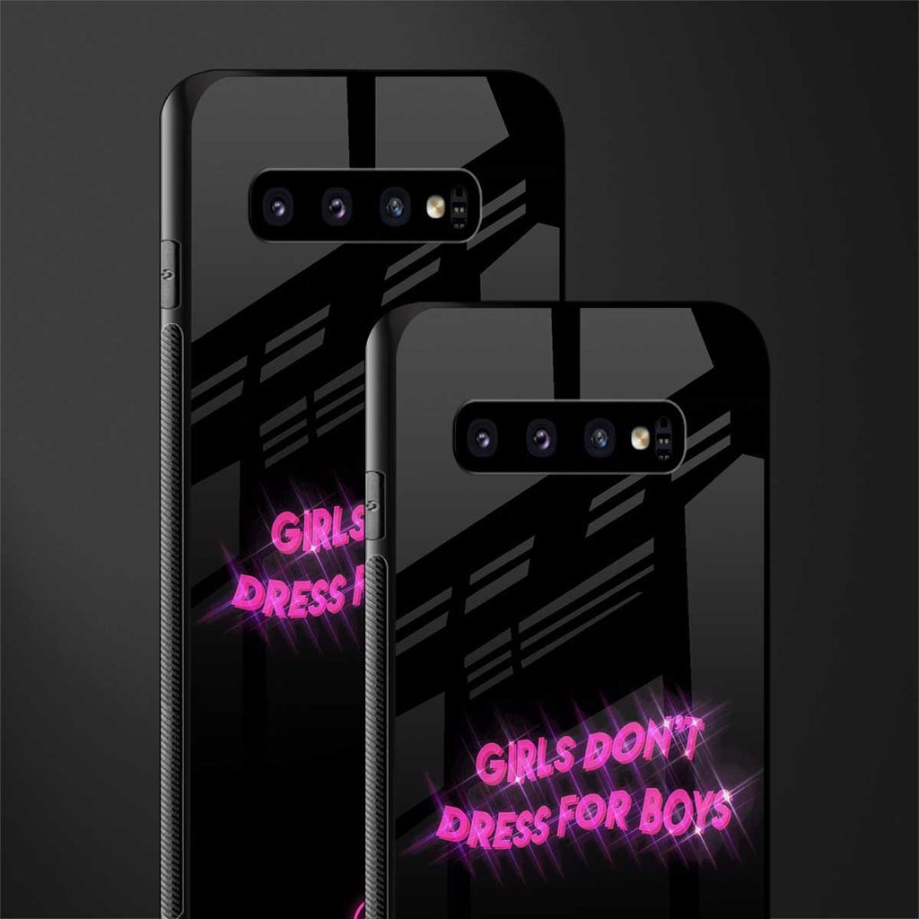 girls don't dress for boys glass case for samsung galaxy s10 image-2