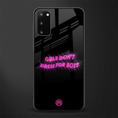 girls don't dress for boys glass case for samsung galaxy s20 image