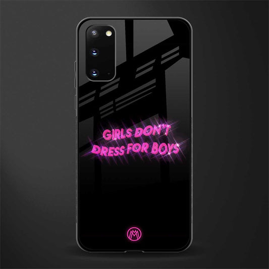 girls don't dress for boys glass case for samsung galaxy s20 image