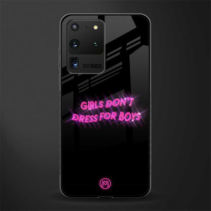 girls don't dress for boys glass case for samsung galaxy s20 ultra image