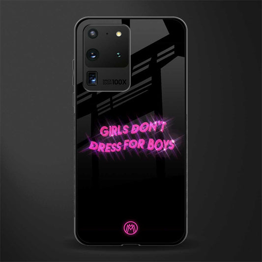 girls don't dress for boys glass case for samsung galaxy s20 ultra image