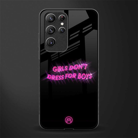 girls don't dress for boys glass case for samsung galaxy s22 ultra 5g image