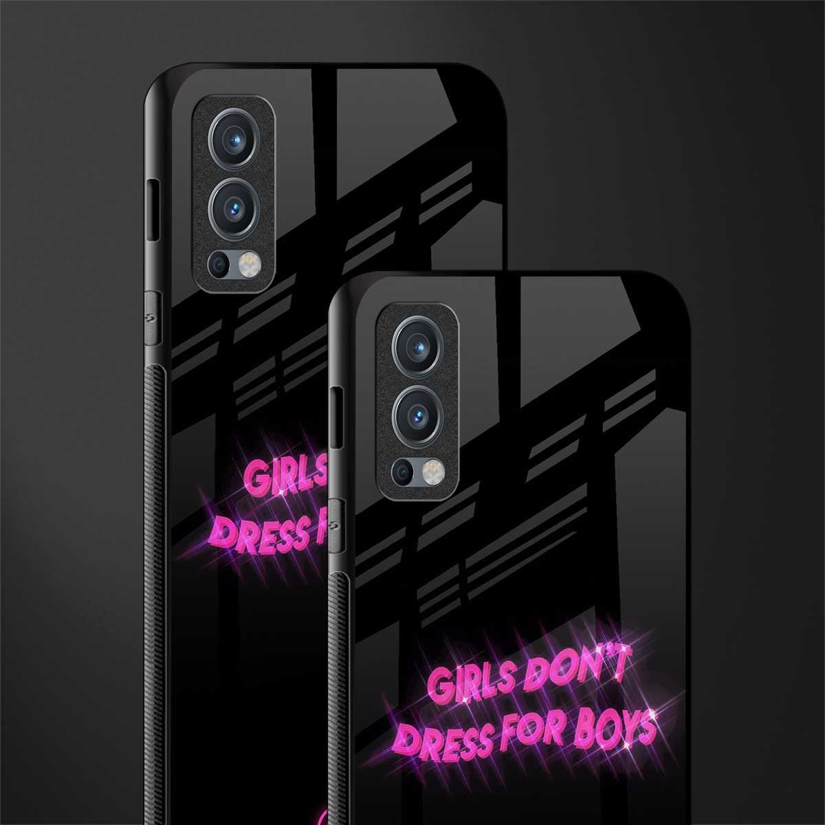 girls don't dress for boys glass case for oneplus nord 2 5g image-2