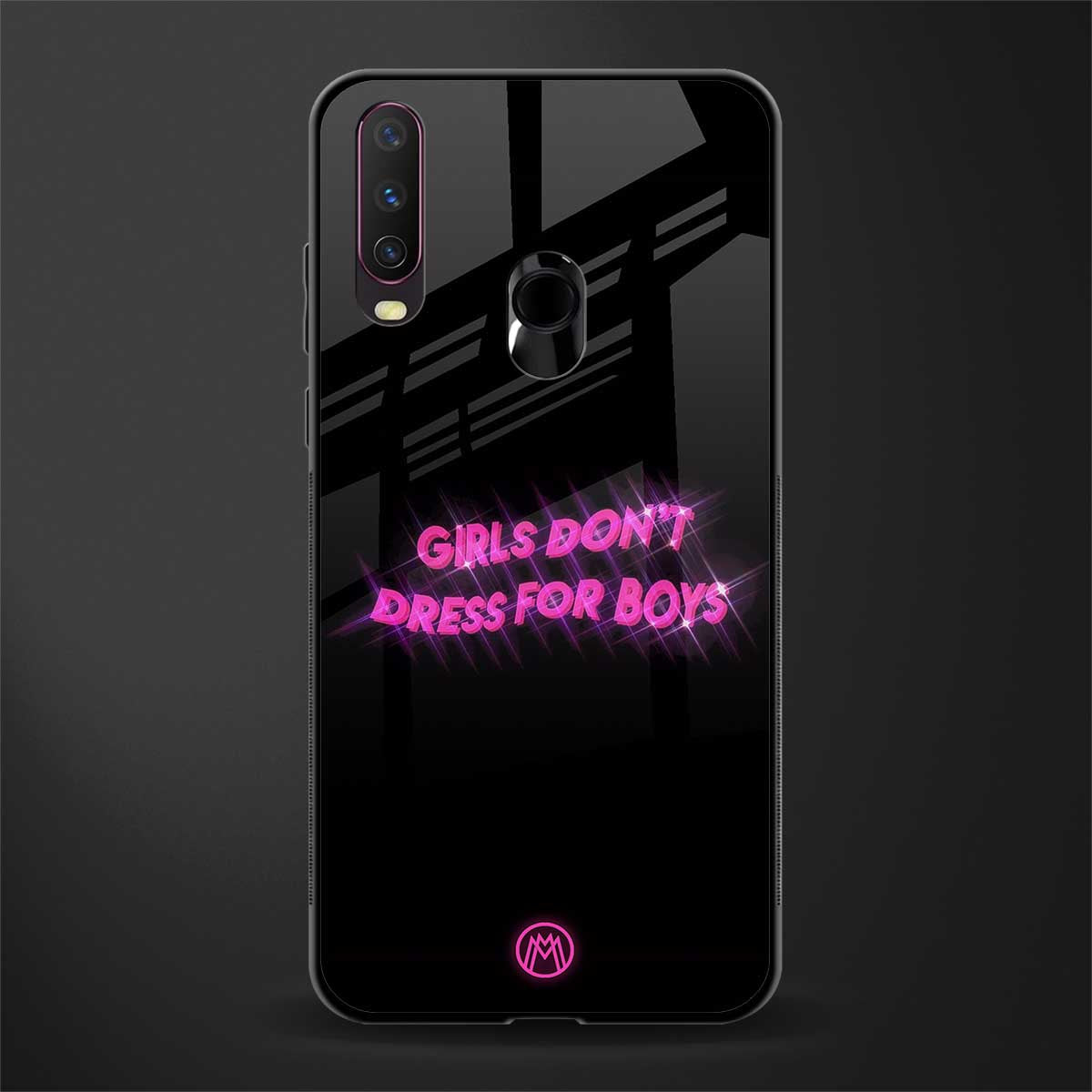 girls don't dress for boys glass case for vivo y17 image