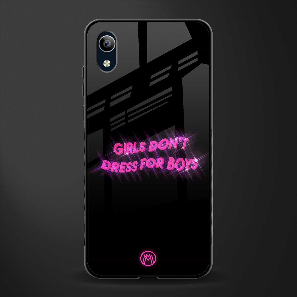 girls don't dress for boys glass case for vivo y1s without fingerprint image