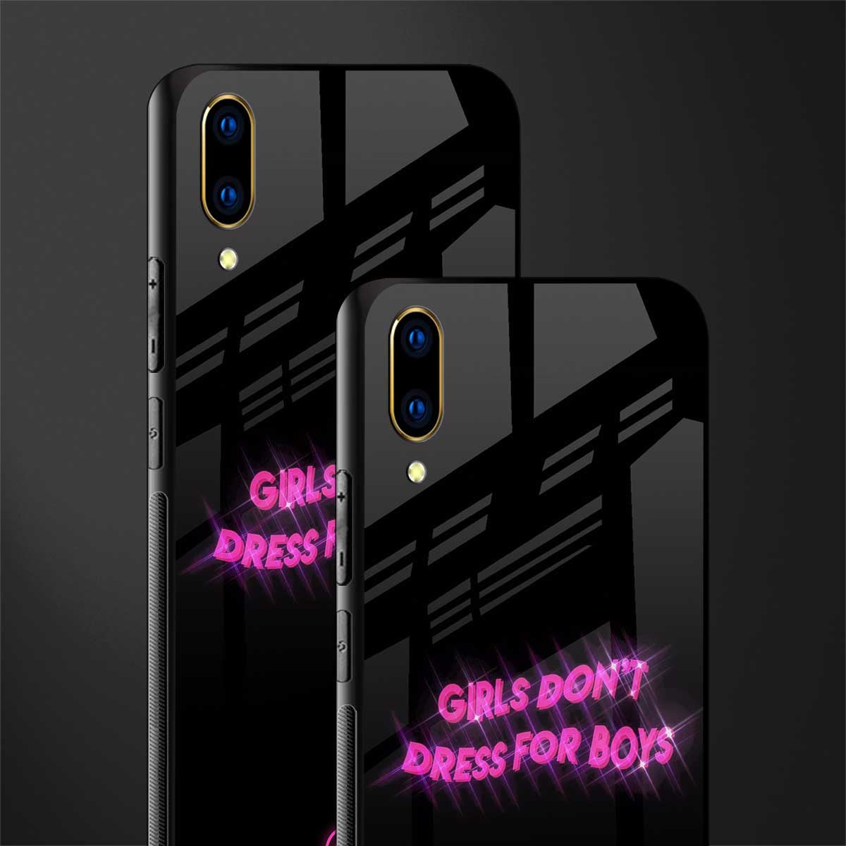 girls don't dress for boys glass case for vivo v11 pro image-2