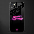 girls don't dress for boys glass case for realme narzo 30a image