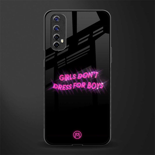 girls don't dress for boys glass case for realme 7 image