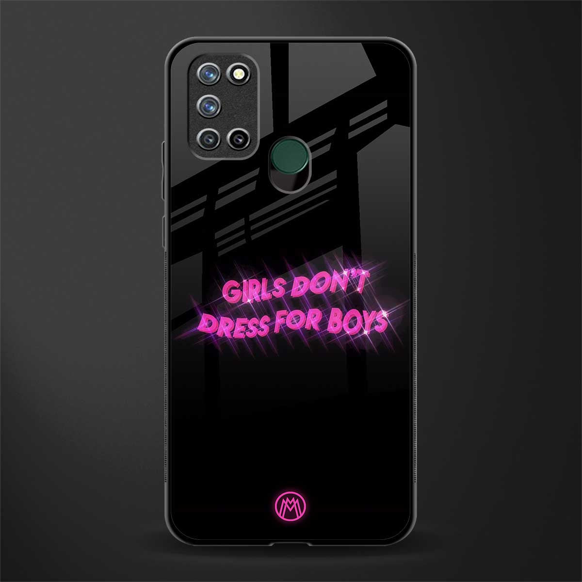 girls don't dress for boys glass case for realme 7i image