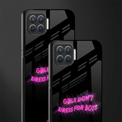girls don't dress for boys glass case for oppo f17 image-2