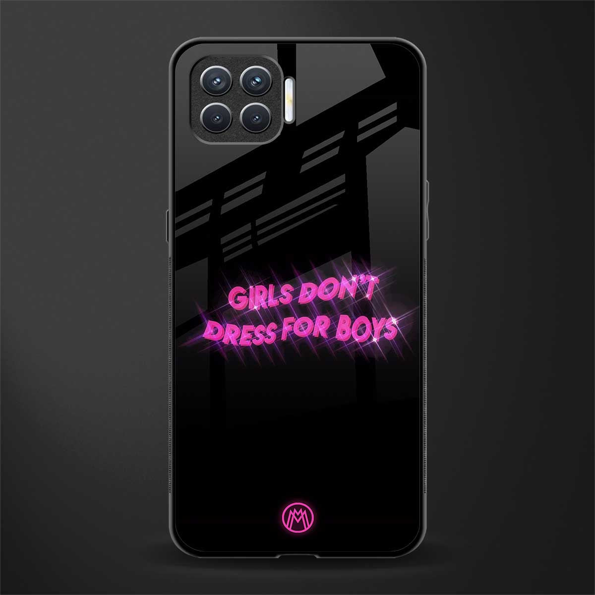 girls don't dress for boys glass case for oppo f17 image