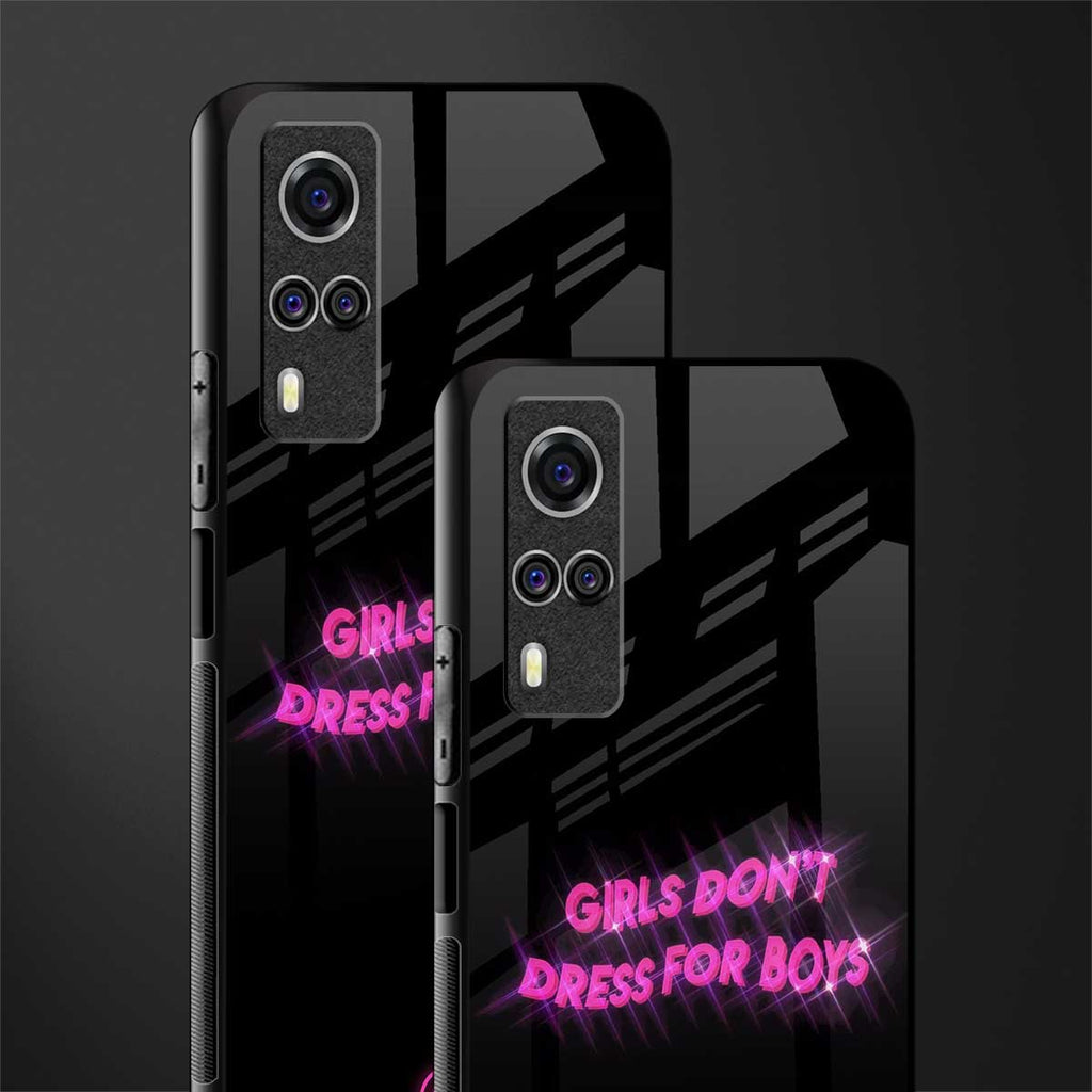 girls don't dress for boys glass case for vivo y53s image-2
