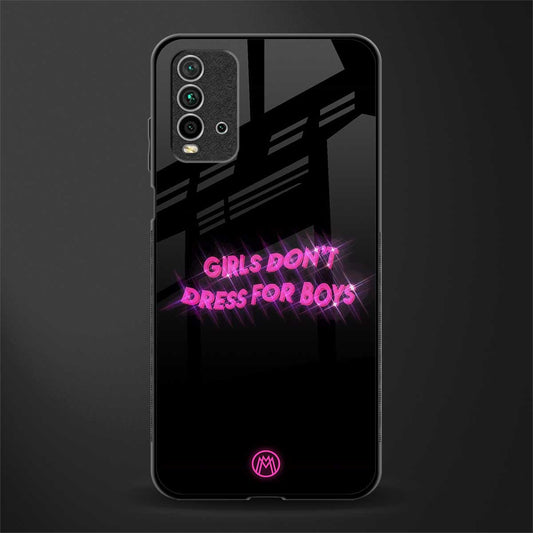 girls don't dress for boys glass case for redmi 9 power image