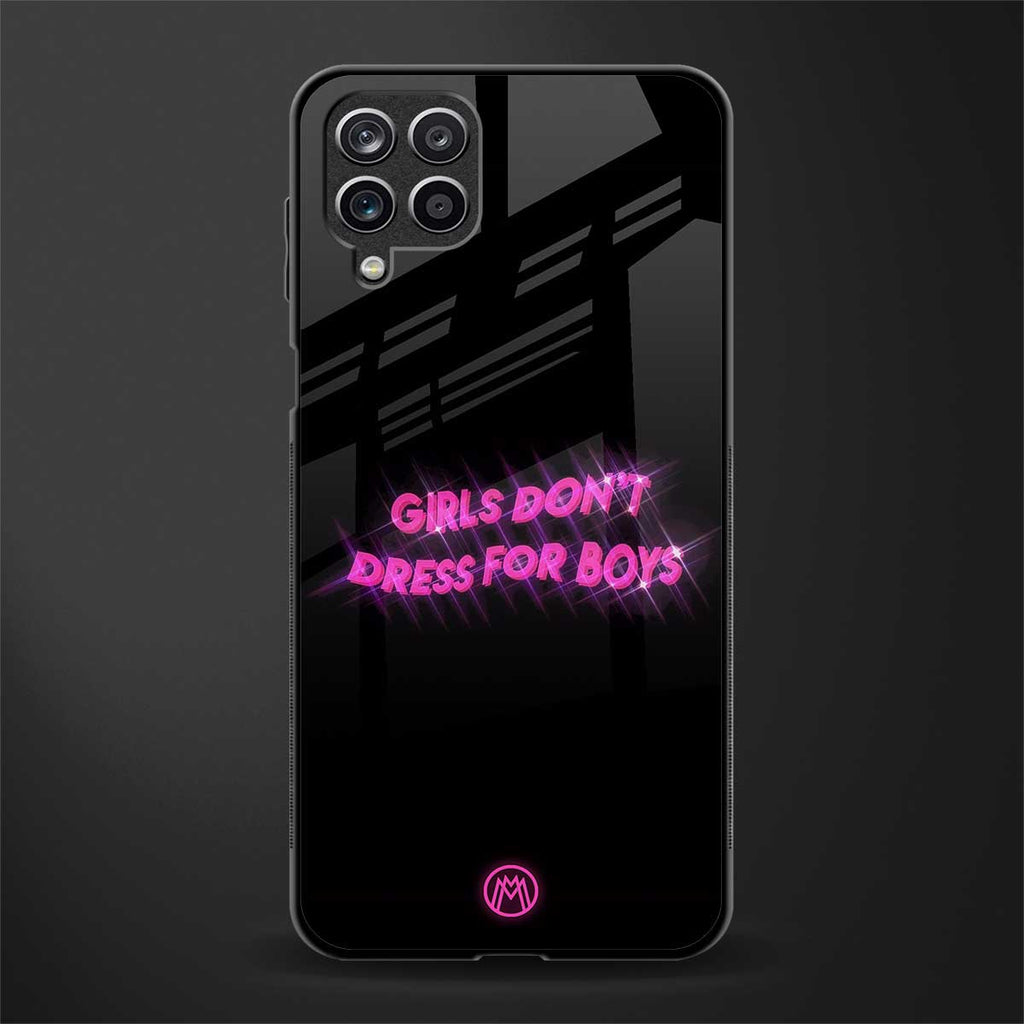 girls don't dress for boys glass case for samsung galaxy a12 image