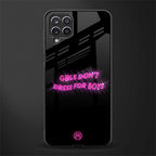 girls don't dress for boys glass case for samsung galaxy a12 image
