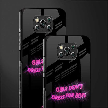 girls don't dress for boys glass case for poco x3 pro image-2
