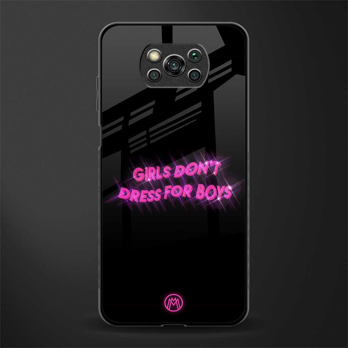 girls don't dress for boys glass case for poco x3 pro image