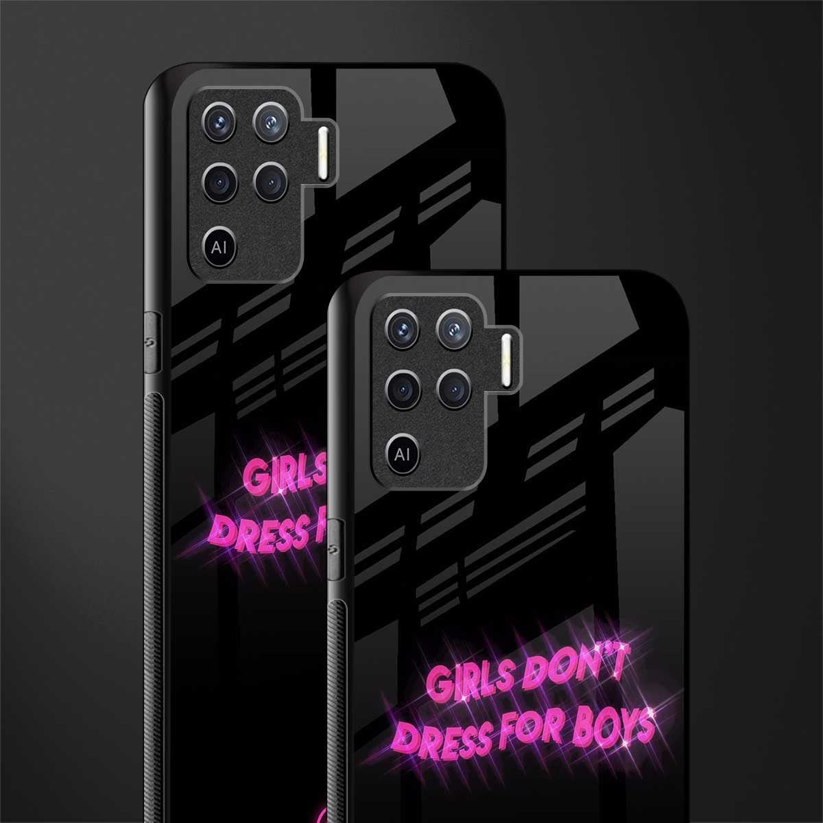 girls don't dress for boys glass case for oppo f19 pro image-2