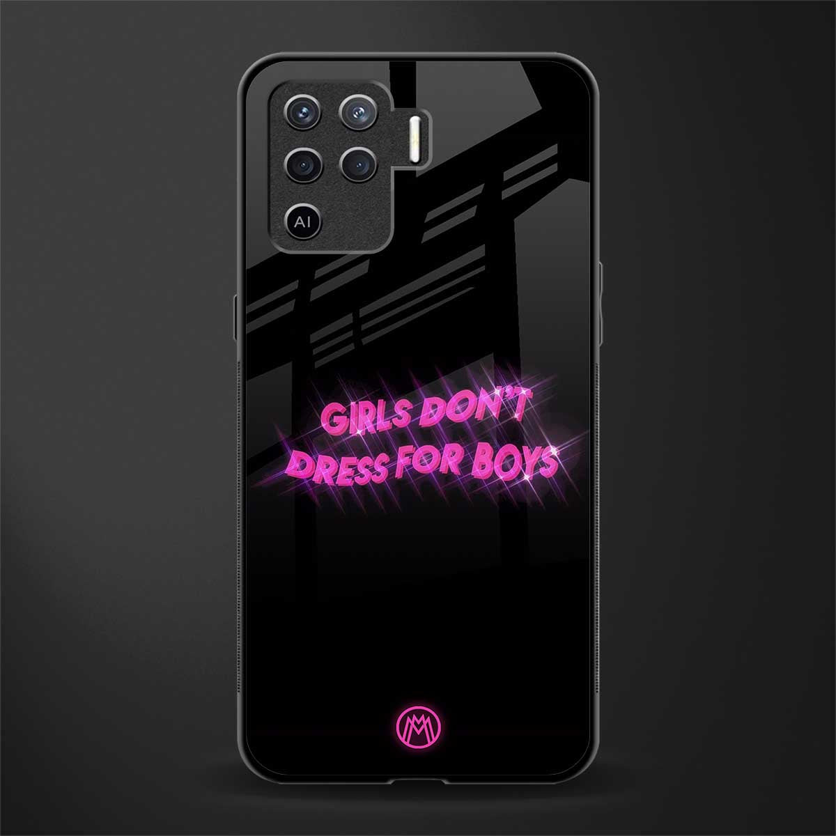 girls don't dress for boys glass case for oppo f19 pro image
