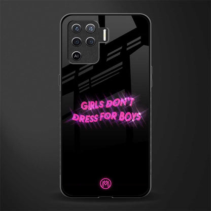 girls don't dress for boys glass case for oppo f19 pro image