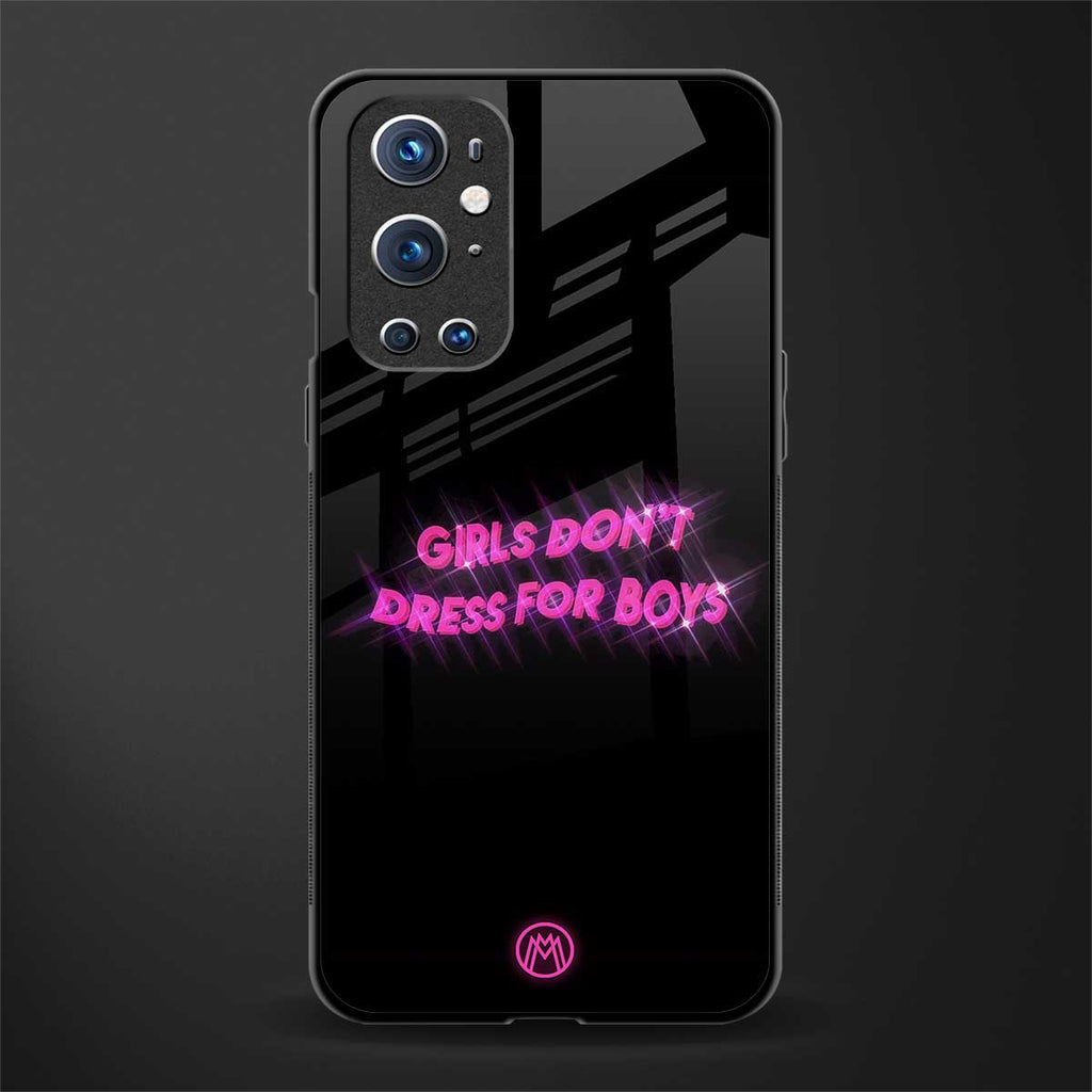 girls don't dress for boys glass case for oneplus 9 pro image