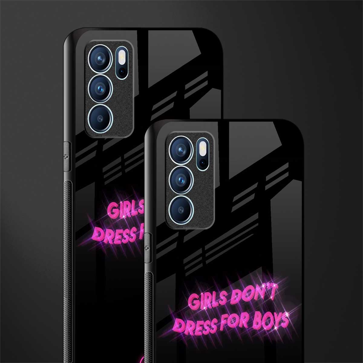 girls don't dress for boys glass case for oppo reno6 5g image-2