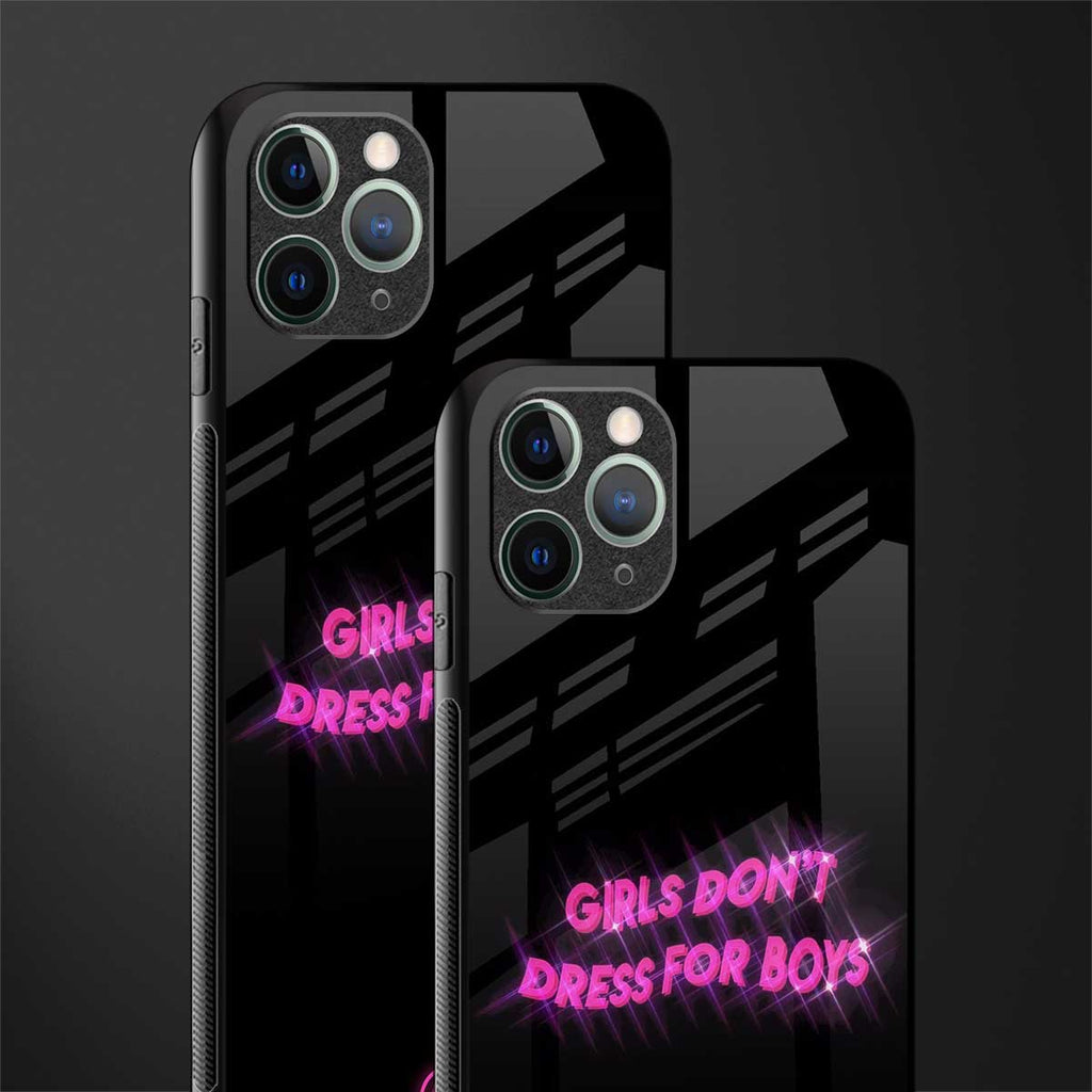 girls don't dress for boys glass case for iphone 11 pro max image-2