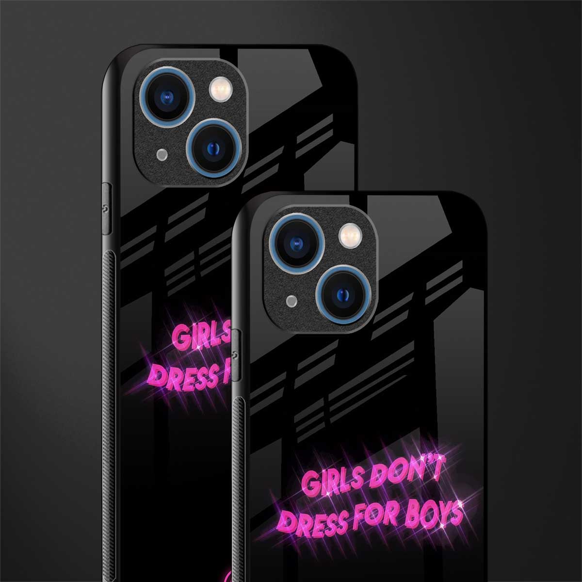 girls don't dress for boys glass case for iphone 13 mini image-2