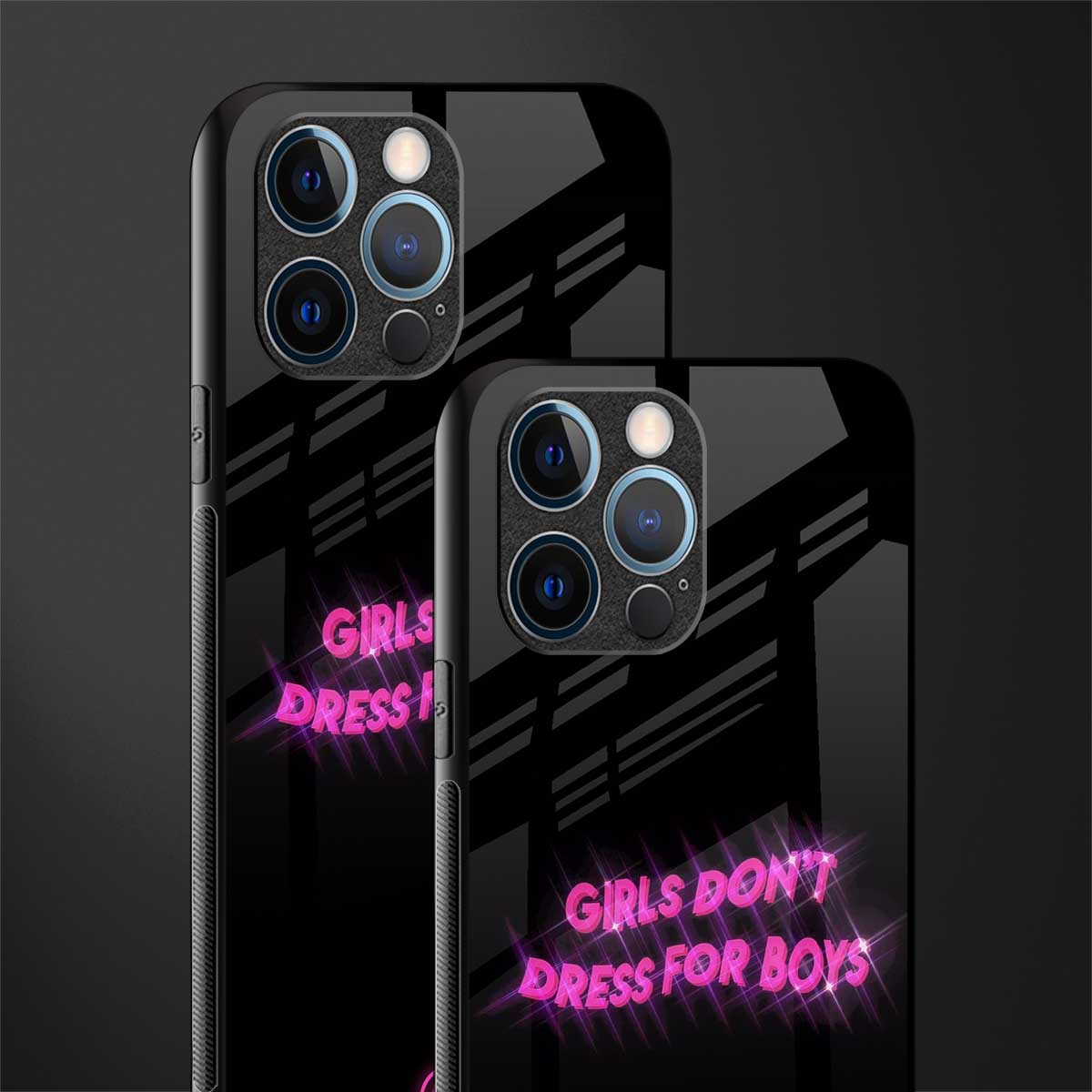 girls don't dress for boys glass case for iphone 12 pro image-2
