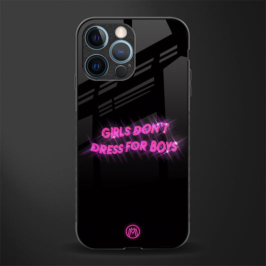 girls don't dress for boys glass case for iphone 12 pro image