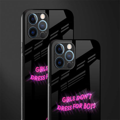 girls don't dress for boys glass case for iphone 14 pro max image-2