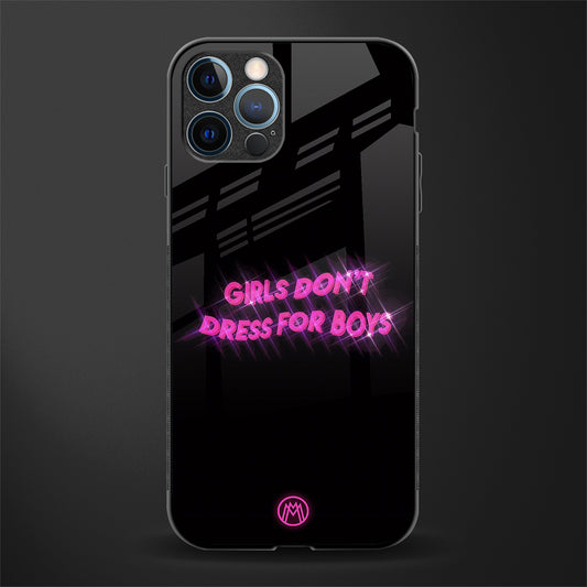 girls don't dress for boys glass case for iphone 14 pro max image