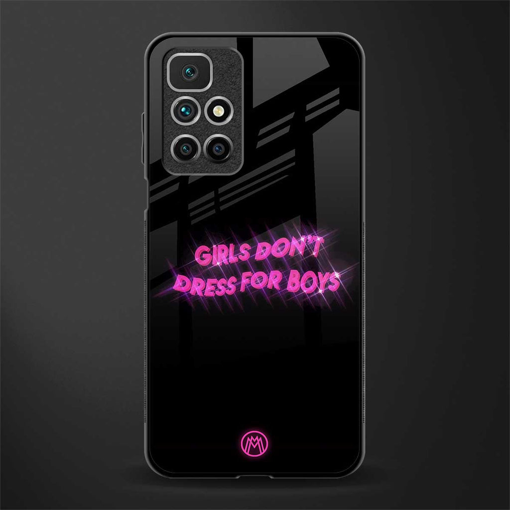 girls don't dress for boys glass case for redmi 10 prime image