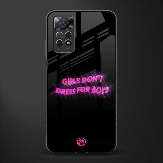 girls don't dress for boys back phone cover | glass case for redmi note 11 pro plus 4g/5g