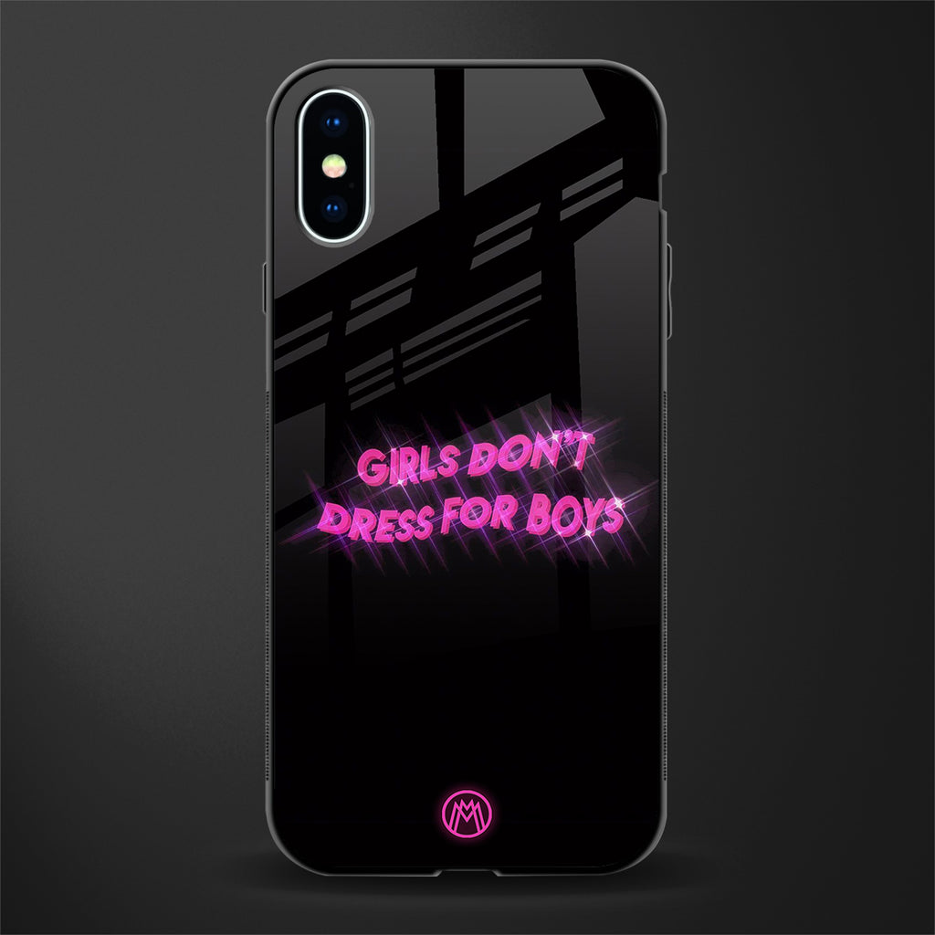 girls don't dress for boys glass case for iphone xs image