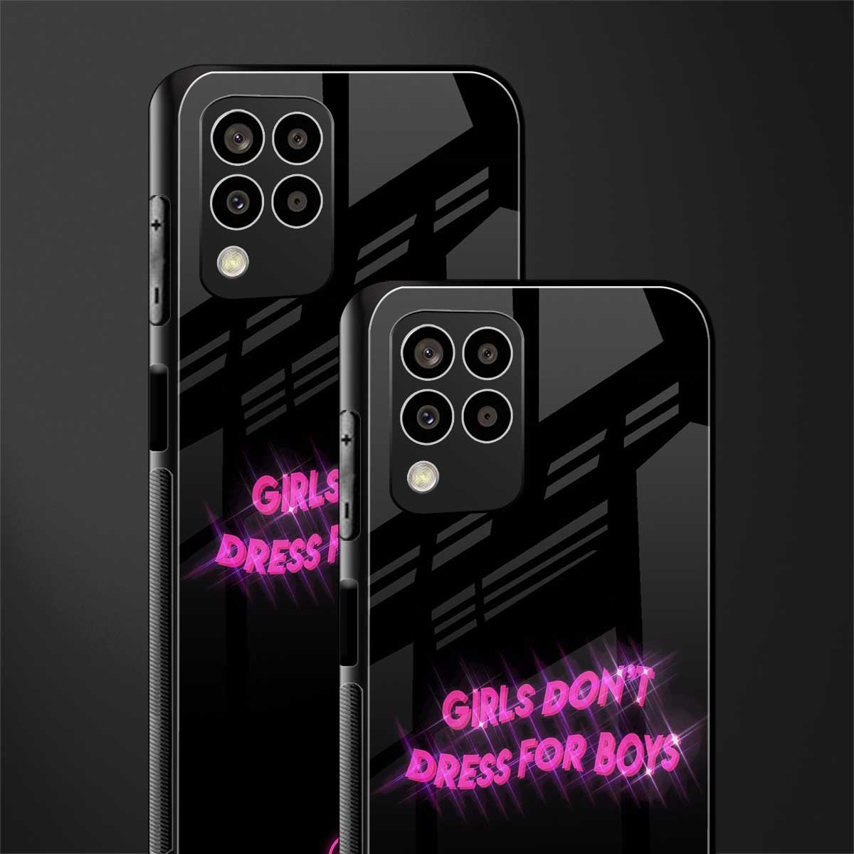 girls don't dress for boys back phone cover | glass case for samsung galaxy m33 5g