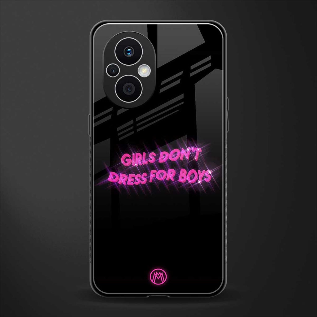 girls don't dress for boys back phone cover | glass case for oppo f21 pro 5g